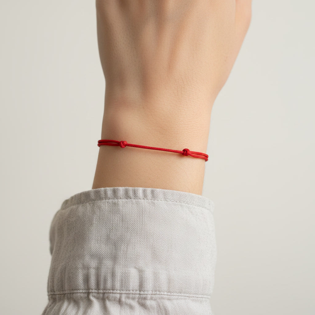 Bracelet Fil d'Intention — Rouge · Le Fil de la Chance