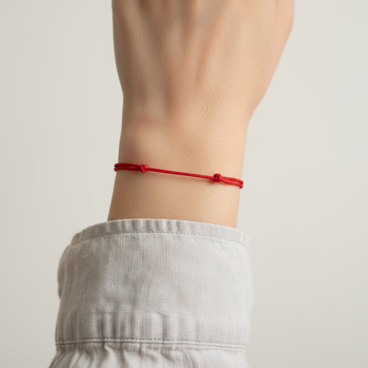 Bracelet Fil d'Intention — Rouge · Le Fil de la Chance