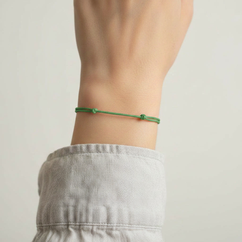 Bracelet Fil d'Intention — Vert Sauge · La Nature
