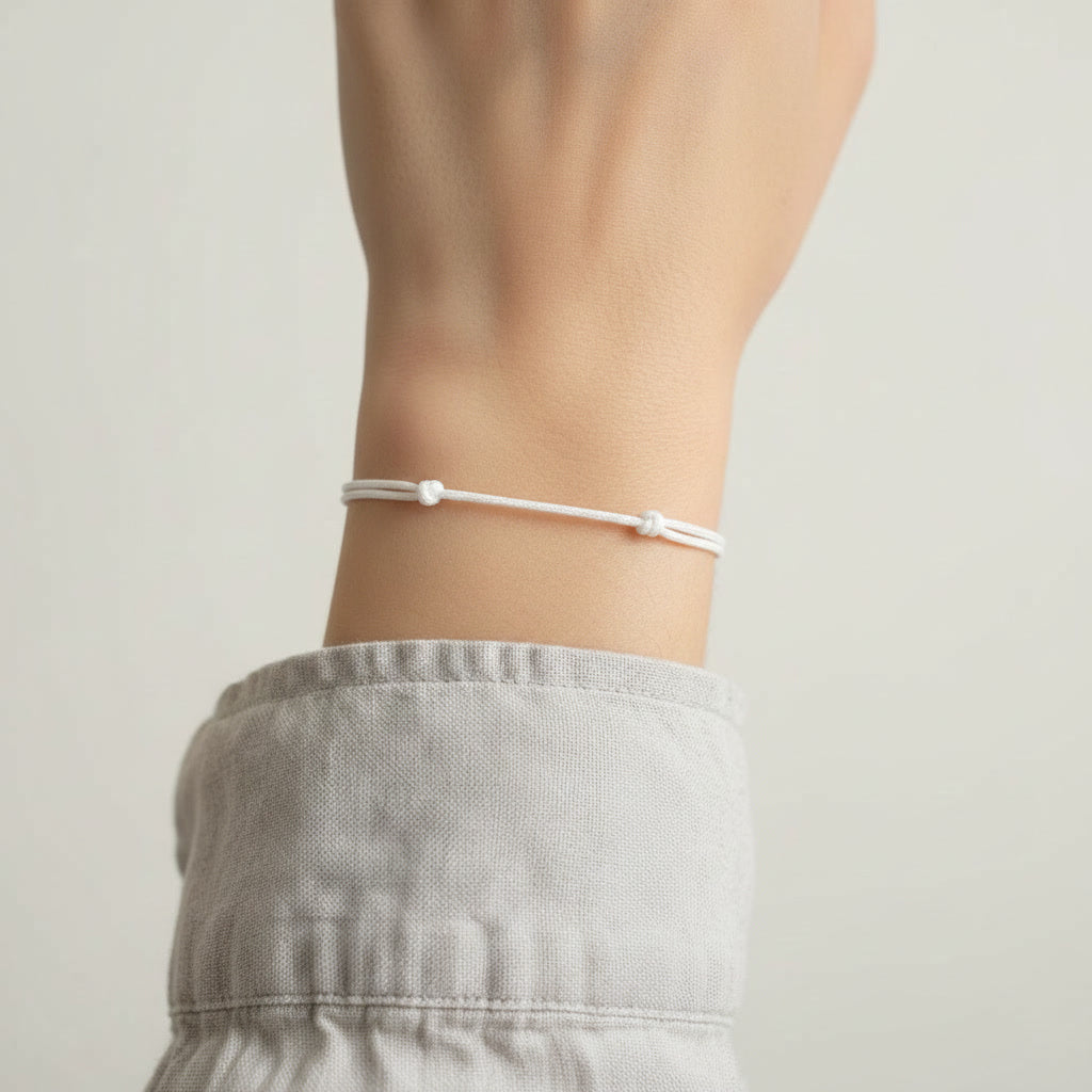 Bracelet Fil d'Intention — Blanc · La Pureté