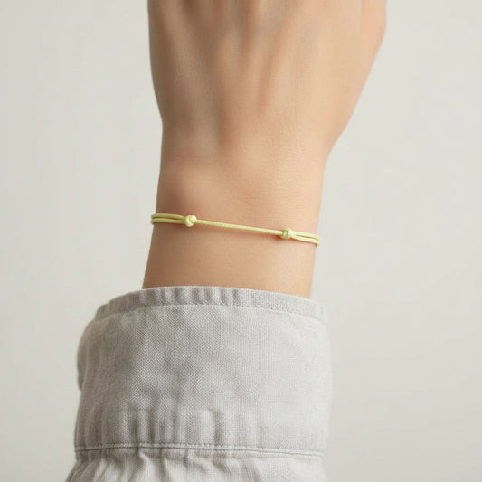Bracelet Fil d'Intention — Jaune Beurre · La Joie